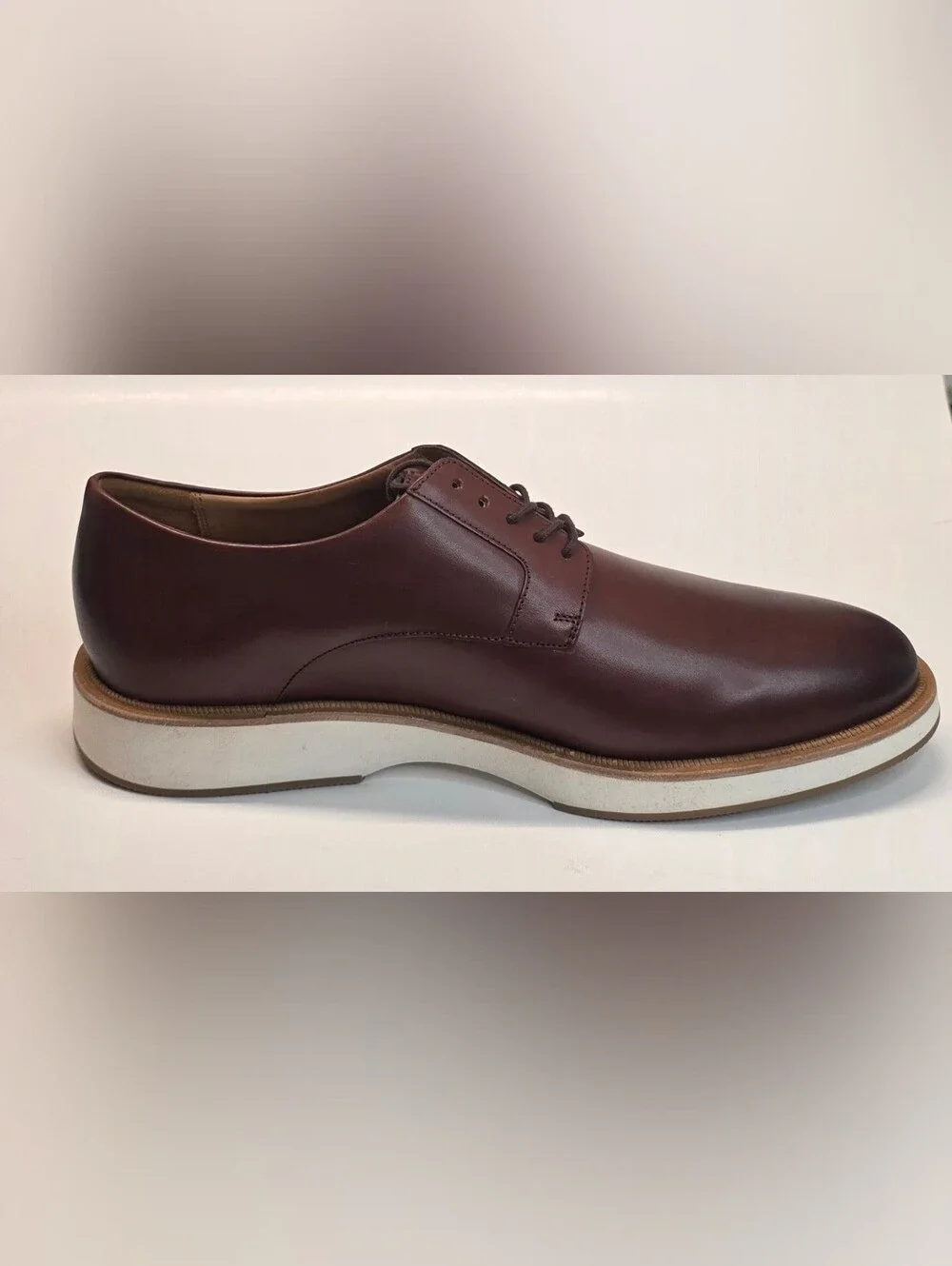 New Benson Derby Oxford Casual Allen Edmonds Brown Leather  Men's Size 12D